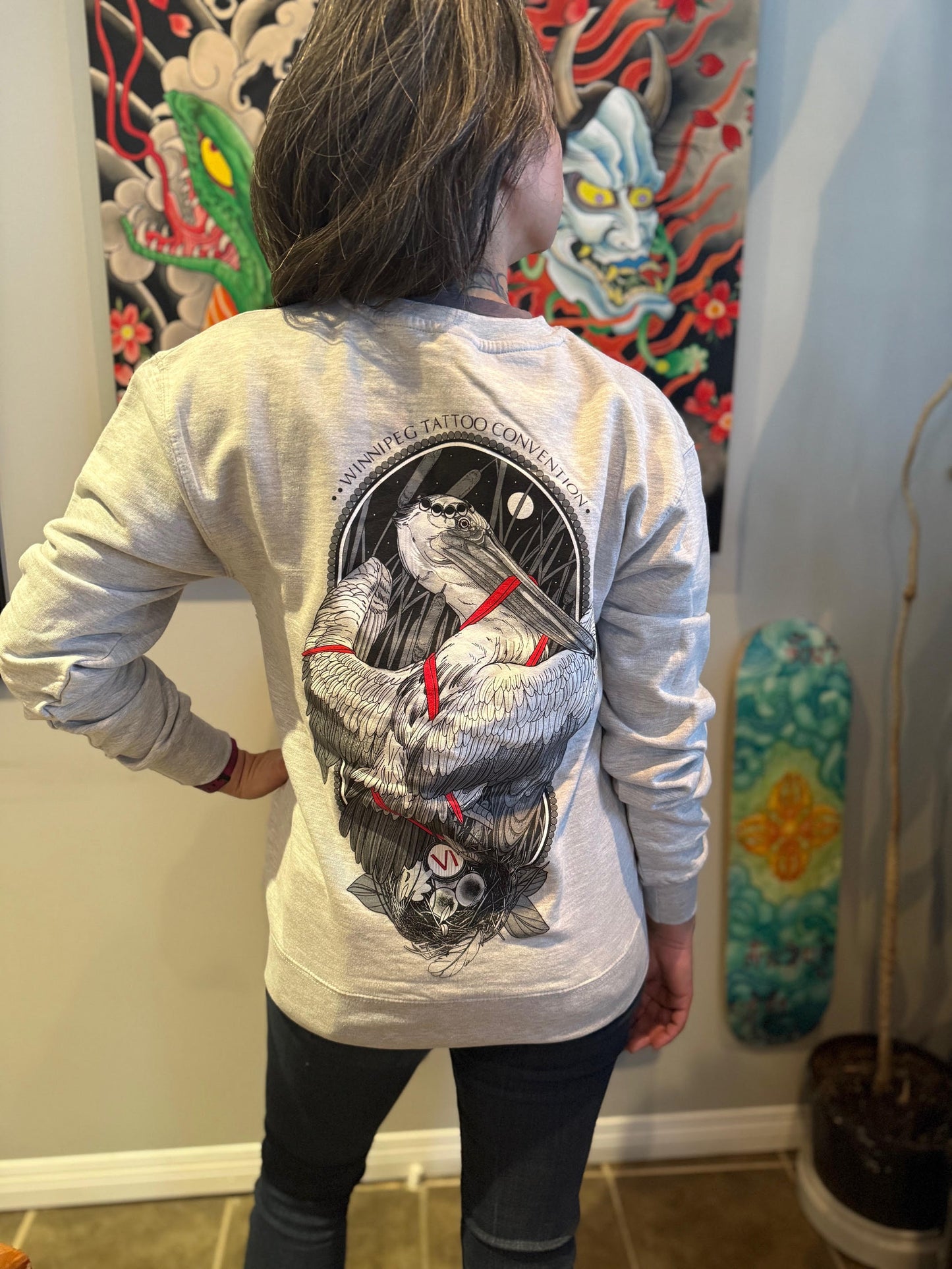 Winnipeg Tattoo Convention Pelican Crewneck Sweater