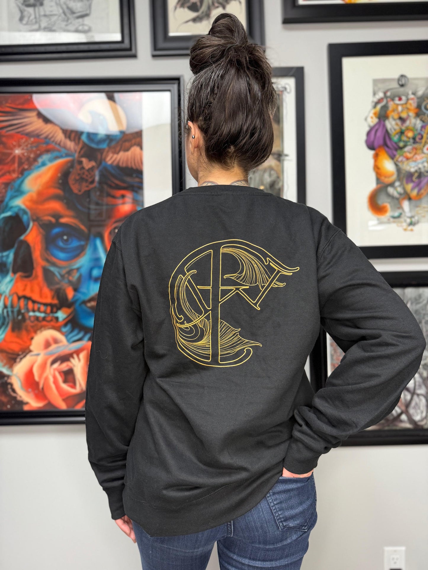 Winnipeg Tattoo Convention Art Nouveau Crewneck Sweater